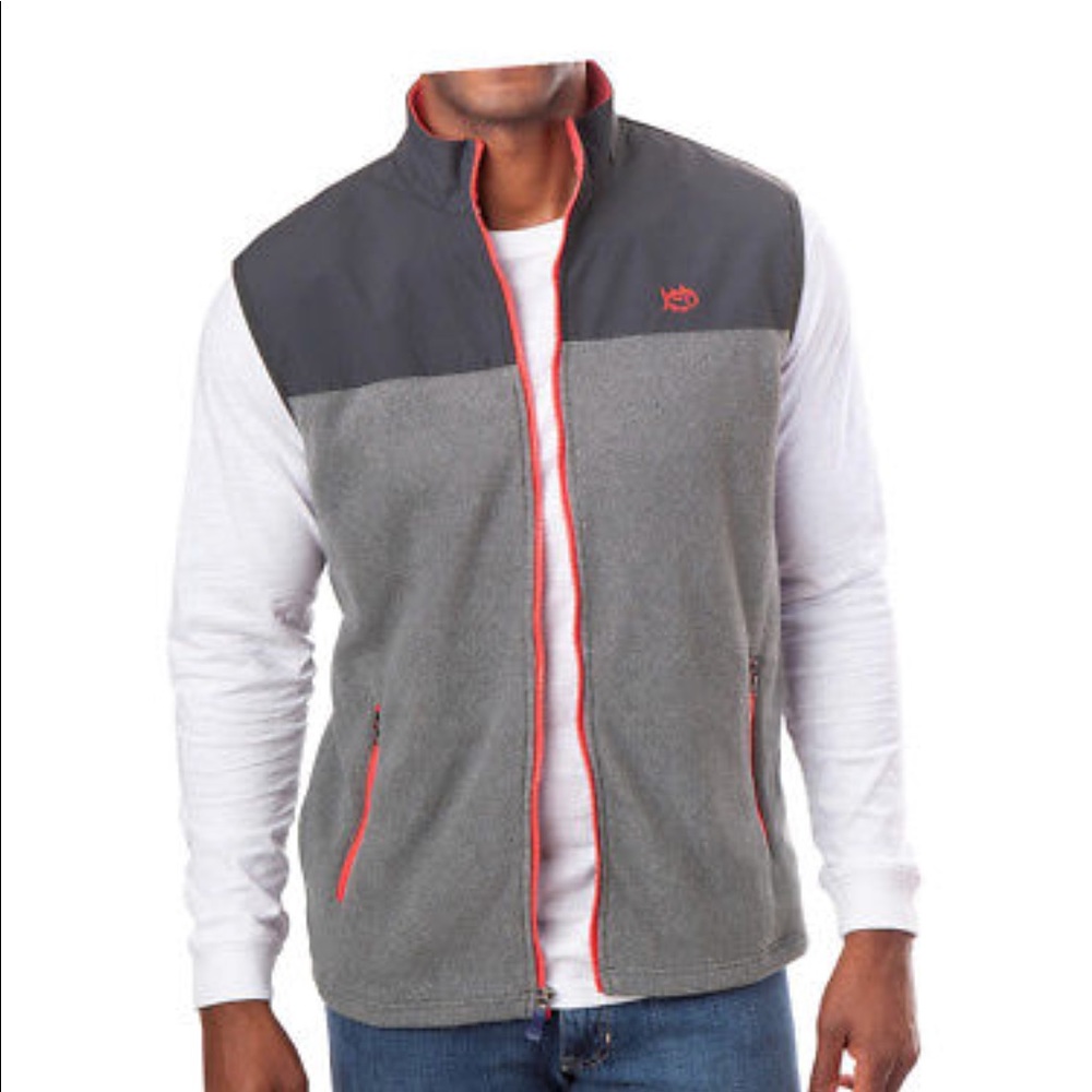 Southern Tide Men Iron Gray Cambridge Fleece Vest